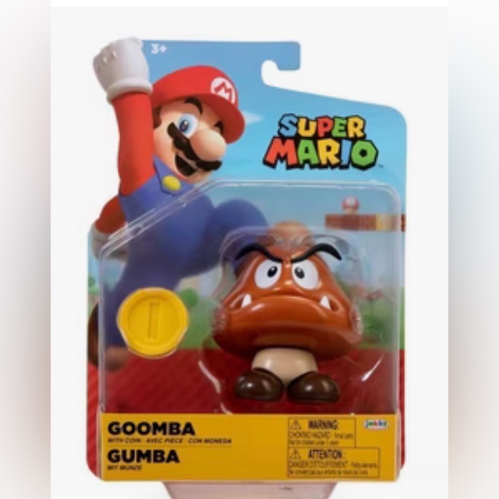 Jakks Pacific Super Mario Goomba & Coin Brand New